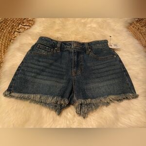 Franki By Francesca's Denim Frayed Hem Shorts NWT Size 10